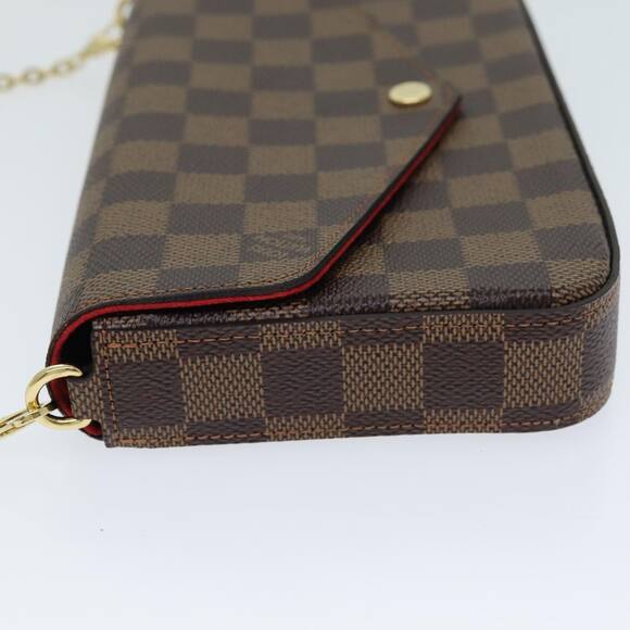 LOUIS VUITTON Damier Ebene Pochette Felice Shoulder Wallet N63032 - Picture 3 of 16